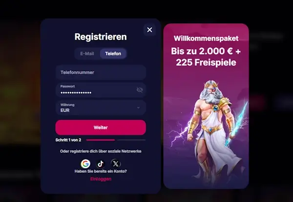 Snel registreren bij NV Casino